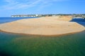 River Axe estuary near town of Seaton Royalty Free Stock Photo