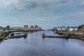 River Ayr in the Historic Ancient Town of Ayr in Scotland. Royalty Free Stock Photo