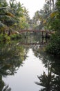 River of the backwaters at Kollam Royalty Free Stock Photo