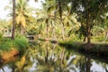 River of the backwaters at Kollam Royalty Free Stock Photo