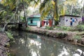 River of the backwaters at Kollam Royalty Free Stock Photo