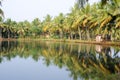 River of the backwaters at Kollam Royalty Free Stock Photo