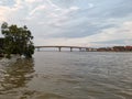 Bang Tabun Road Bridge Over the River in Thailand Royalty Free Stock Photo