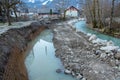 River bank being repaired