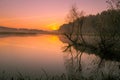 River bank at sunrise Royalty Free Stock Photo