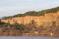 Arkansas River bank during sunset Little Rock Royalty Free Stock Photo