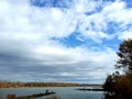 Arkansas River bank during sunset Little Rock Royalty Free Stock Photo