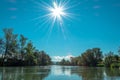 River bathed by the sunlight