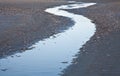 River at the beach Island of Fanoe in Denmark