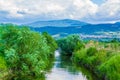 River in beautiful landscape Plovdiv valley Rhodope mountain Bulgaria Royalty Free Stock Photo