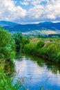 River in beautiful summer scenery Plovdiv valley Rhodope mountain Bulgaria Royalty Free Stock Photo