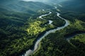 Nature aerial forest travel view water river trees summer green beauty landscape