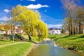 River Bednja in Ludbreg springtime view