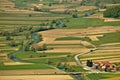 River of Bednja valley aerial