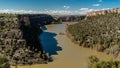 River bends in Hoces del Duraton in Segovia Spain Royalty Free Stock Photo