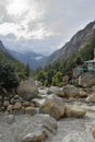 River Bhagirathi flow in the valley of Gangotri