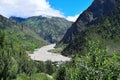 River Bhagirathi (Ganga) on Uttarkashi-Gangotri Highway, Uttarkashi, India Royalty Free Stock Photo