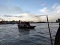 River boat sky water clouds smoke bangladesh