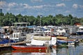 River boats in small marina