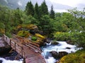 River Bondhuselva flowing out of lake Bondhus in Norway Royalty Free Stock Photo