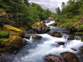 River Bondhuselva flowing out of lake Bondhus in Norway Royalty Free Stock Photo