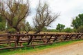 River Border Fence Separating the US from Mexico Near Nogales, Arizona Royalty Free Stock Photo