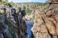 River at the bourkes potholes in south africa