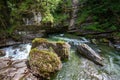 River Breitach with big rocks in a gorge Royalty Free Stock Photo