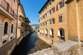 River Brenta in downtown of Borgo Valsugana - Trentino Italy Royalty Free Stock Photo