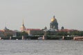 River, bridge and city. St. Petersburg, Russia