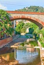 River and bridge in Genova Nervi