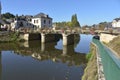 River and bridge at Josselin in France