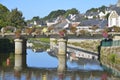 River and bridge at Josselin in France