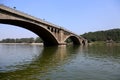 The river and Bridge in Longmen Caves, Dragon Gate Grottoes, in Luoyang city