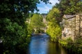 River Calder at Hebden Bridge, West Yorkshire, UIK Royalty Free Stock Photo