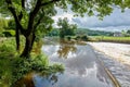 River Calder in Lancashire, England Royalty Free Stock Photo