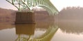 Fall Afternoon Reflections under bridge Royalty Free Stock Photo