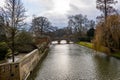 The River Cam flows near Kings College in Cambridge England Royalty Free Stock Photo