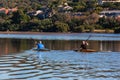 River Canoeing Paddlers Training