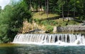 River Cascade Near Jajce Waterfall 1 Royalty Free Stock Photo