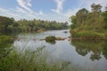 River Cauvery or Kaveri flowing through the forest Royalty Free Stock Photo