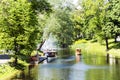 River channel in Riga central city park Royalty Free Stock Photo