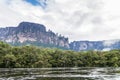 River Churun and tepui table mountain Auyan