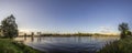 River and City Skyline