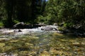 River through the Pyrenees mountains