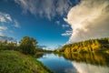 River and clouds-cape Royalty Free Stock Photo