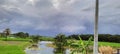 River and clouds sky natural view, this picture original, village natural view