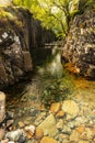 River Coe in Glencoe, Scottish Highlands, UK Royalty Free Stock Photo