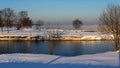 A river in a cold morning