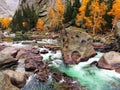 River and Colorful Forest In Autumn